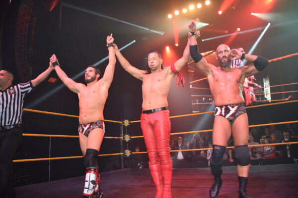 Johnny Gargano, Shinsuke Nakamura, and Tommaso Ciampa