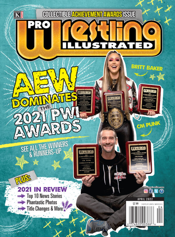 April 2022 PWI Cover: AEW Dominates PWI Awards w/ Britt Baker, CM Punk