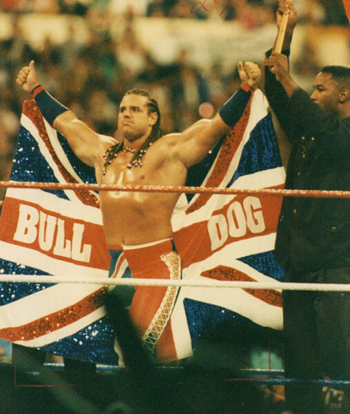 British Bulldog and Lennox Lewis at SummerSlam 1992