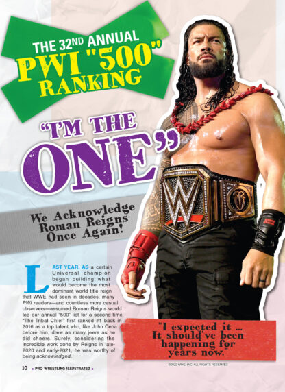 "I'M THE ONE" - Roman Reigns to PWI