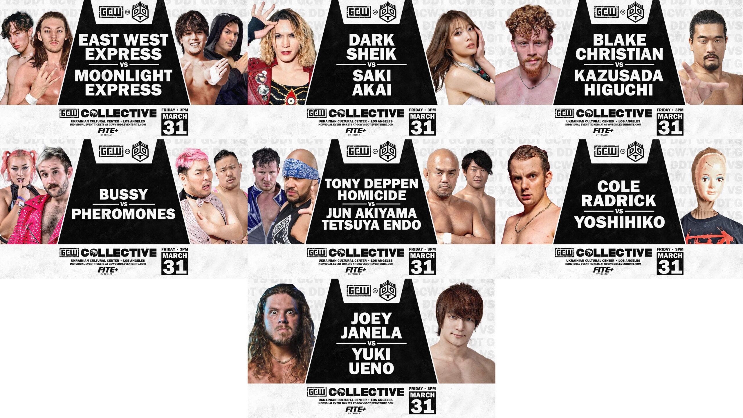 DDT GOES HOLLYWOOD CARD (c/o DDT & GCW)