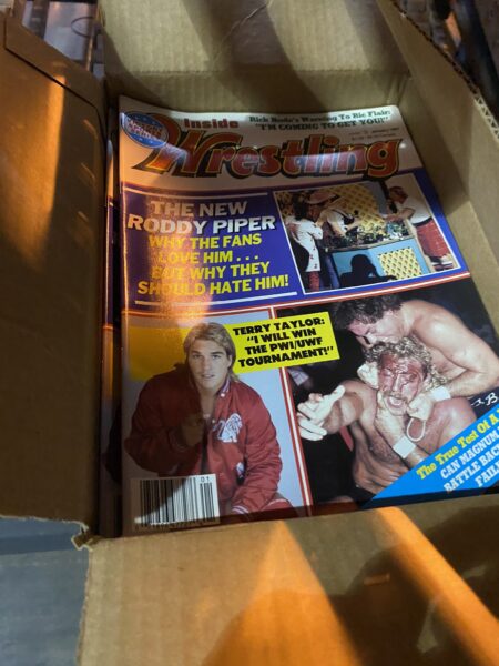 Inside Wrestling copies inside storage box