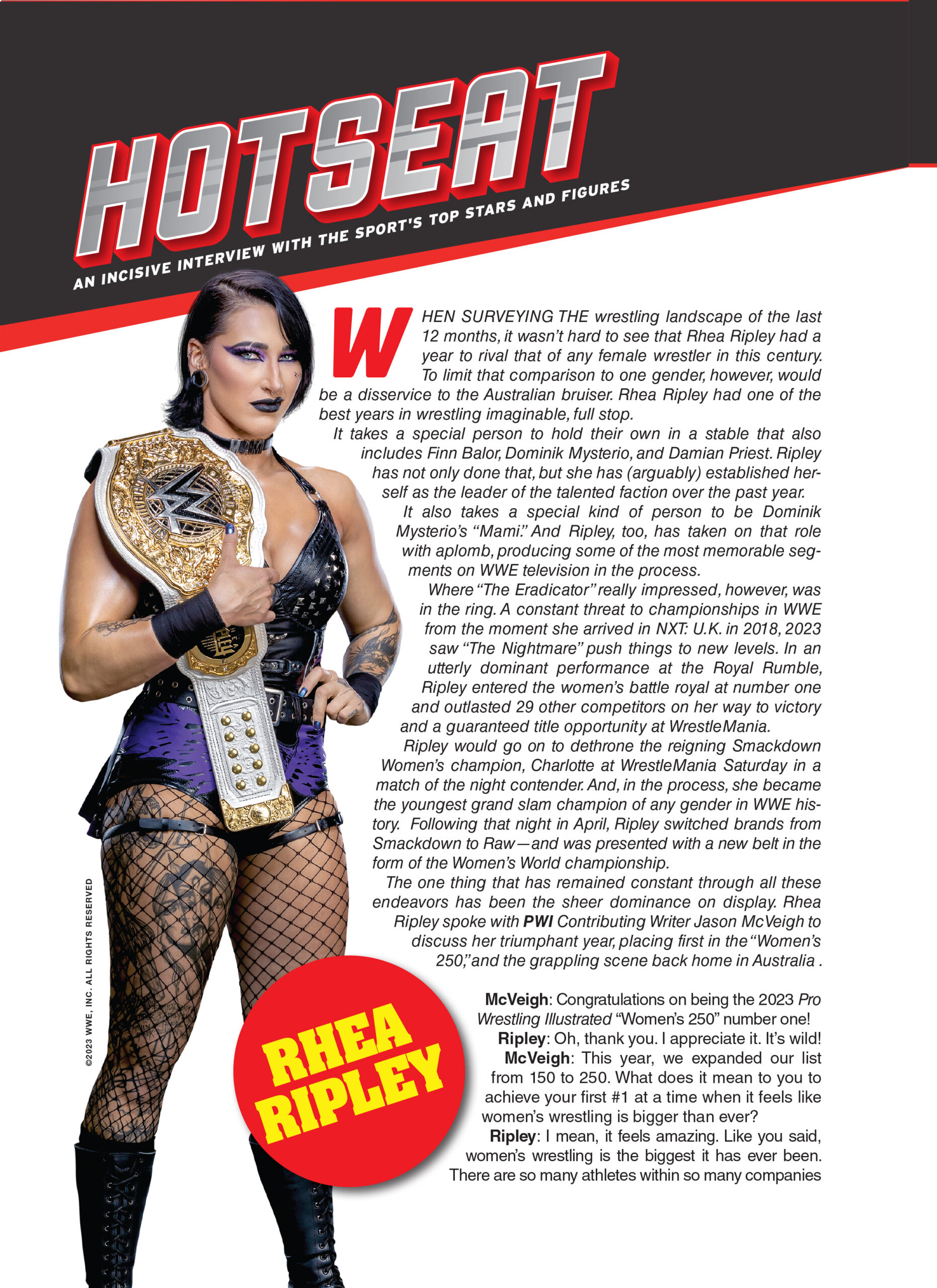 The 2023 Women’s 250 (January 2024) PWI Pro Wrestling Illustrated