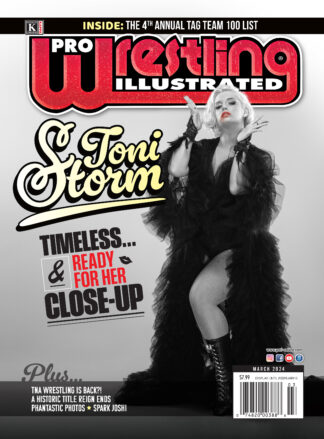PWI March 2024 Cover: "Timeless" Toni Storm rendered in black-and-white