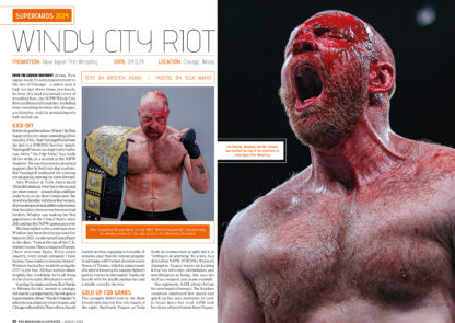 New Japan Windy City Riot spread (bloody Jon Moxley)