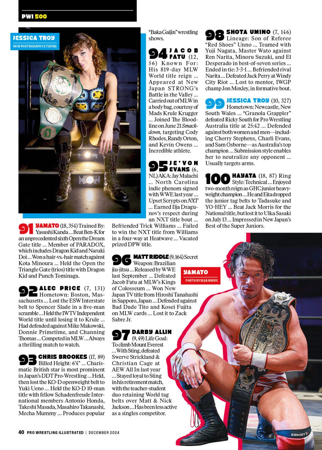 The 34th Annual PWI 500 (December 2024 PWI) PWI Pro Wrestling Illustrated