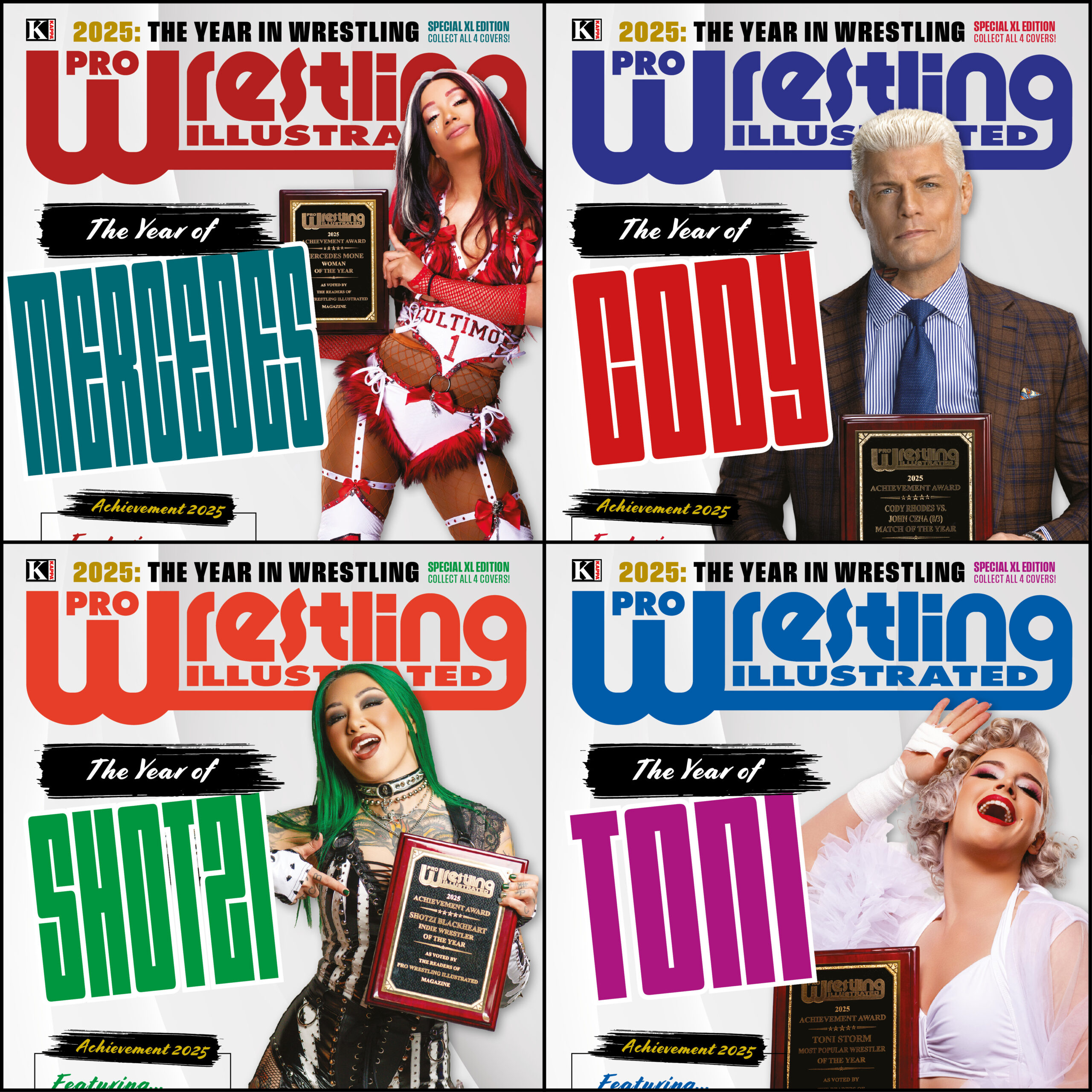 PWI Spring 2026 Four Covers: Mercedes Mone, Cody Rhodes, Shotzi Blackheart, Toni Storm
