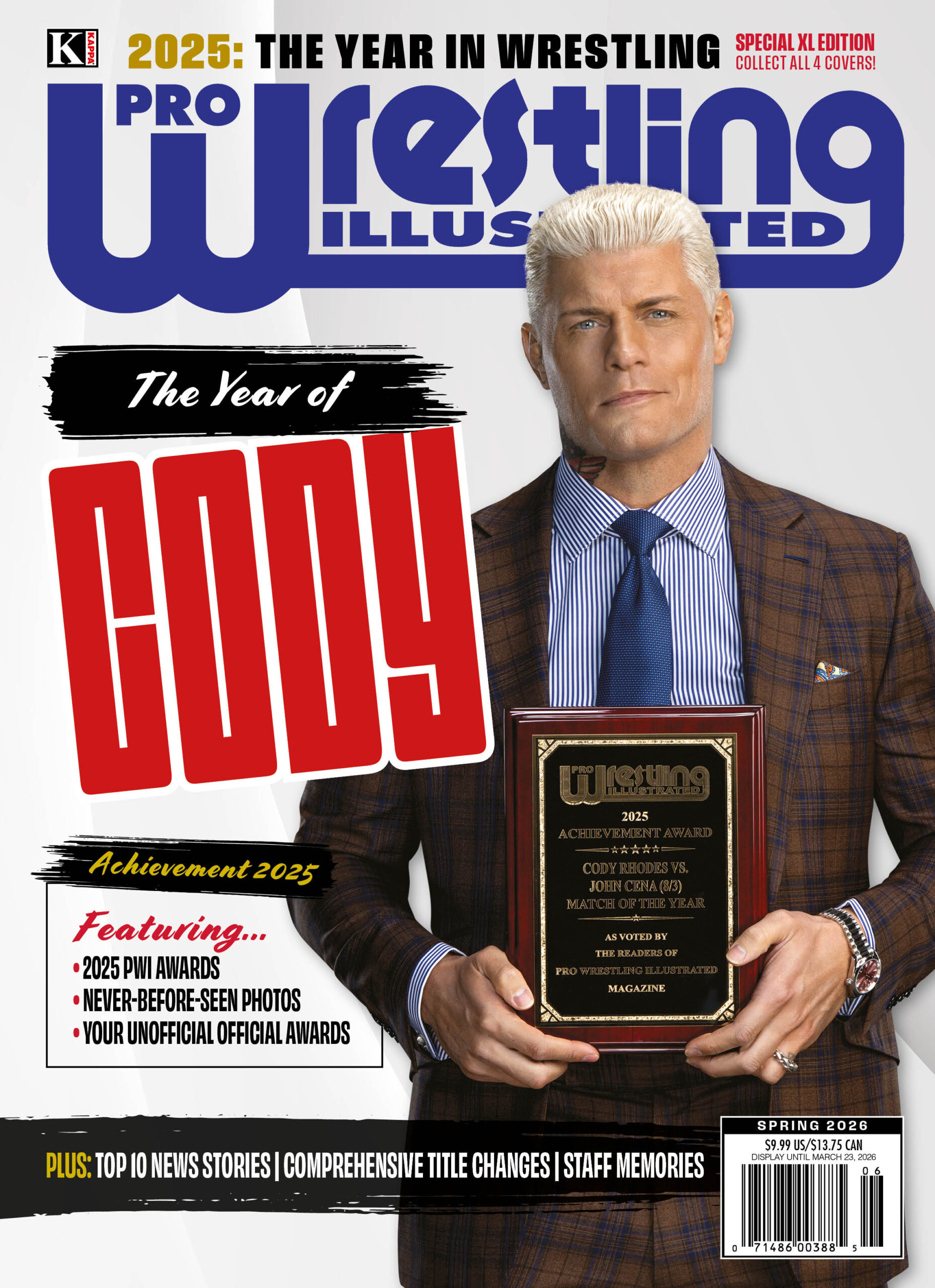 2025: The Year In Wrestling (PWI Spring 2026 - Cody Rhodes cover)